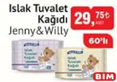 JENNY&WİLLY ISLAK TUVALET KAĞIDI 60'LI
